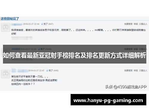 如何查看最新亚冠射手榜排名及排名更新方式详细解析